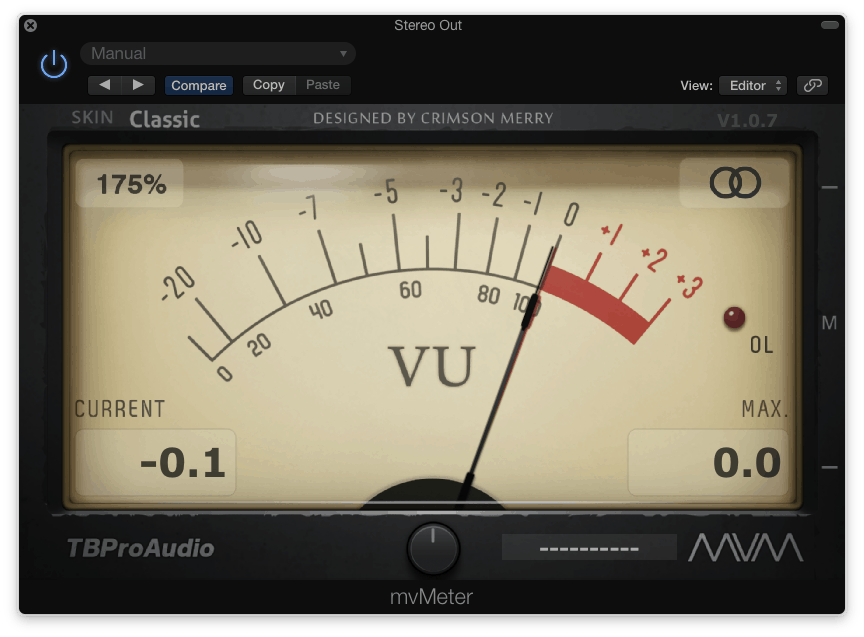 vu meter gain staging